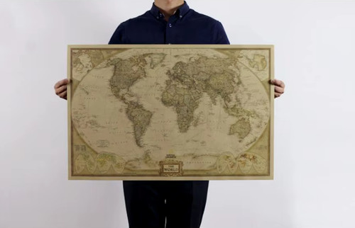 World map home decoration - map,