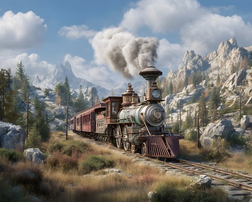 Antique red steam - antique,