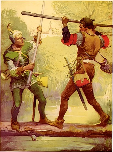 Robin hood and little john - hood,