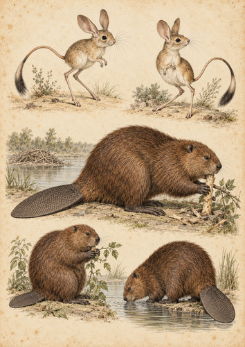 Beaver and jerboa 1849 - 15.,