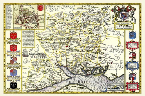Old map hampshire - old,