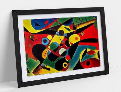 Red yellow abstract kandinsky - red,