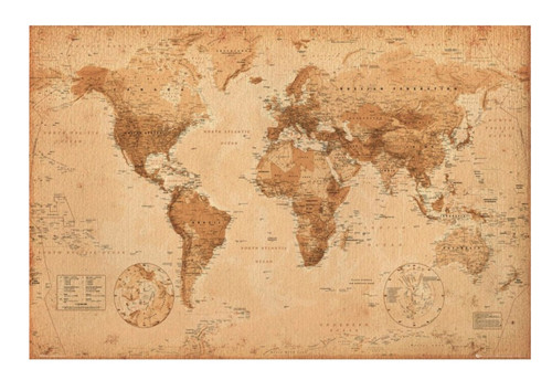World map antique style maxi - world,