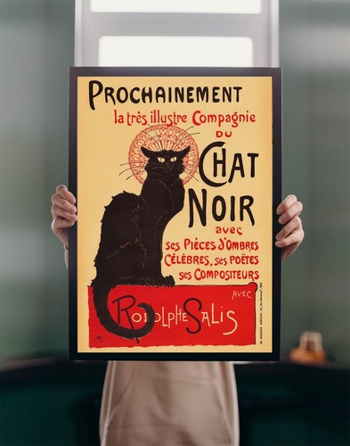 Chat noir 1896 poster - noir,
