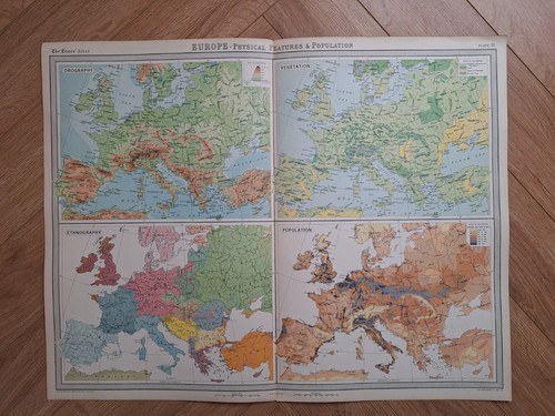 Antique 19thc map europe - 19thc,