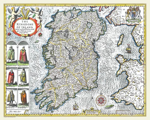 Old map ireland - old,