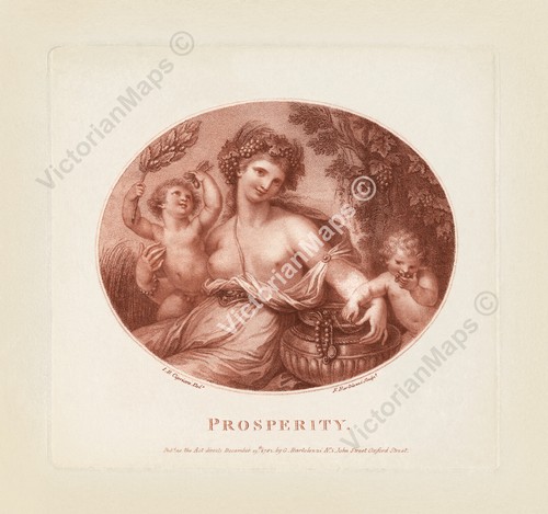 Antique print prosperity - antique,