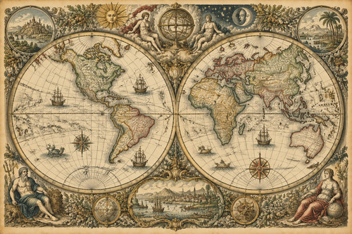 Antique double hemisphere - 21.,