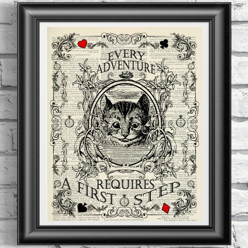 Art print dictionary antique - art,