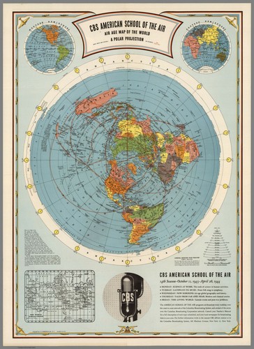 Flat earth maps - flat, various