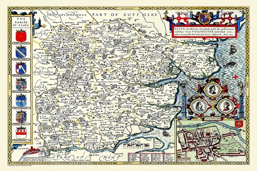 Old map essex - old,