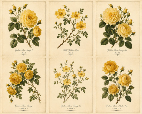148 antique yellow rose - yellow,