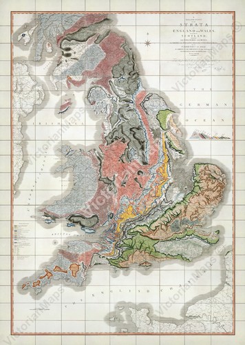 Antique 1st geological map