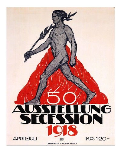 Vintage 1918 secession poster - vintage,