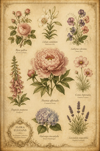 Vintage romantic flower - 66.,