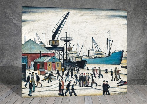 Lowry cranes and ships - l.,