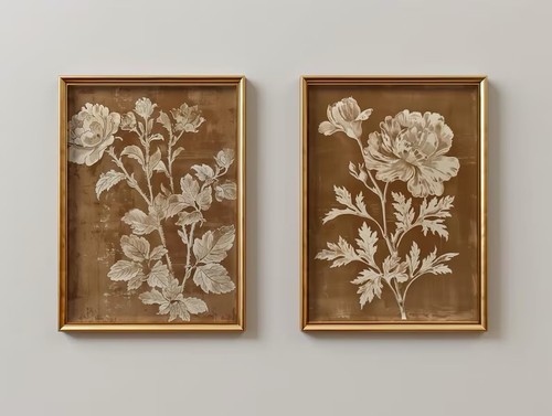 Neutral vintage floral - neutral,